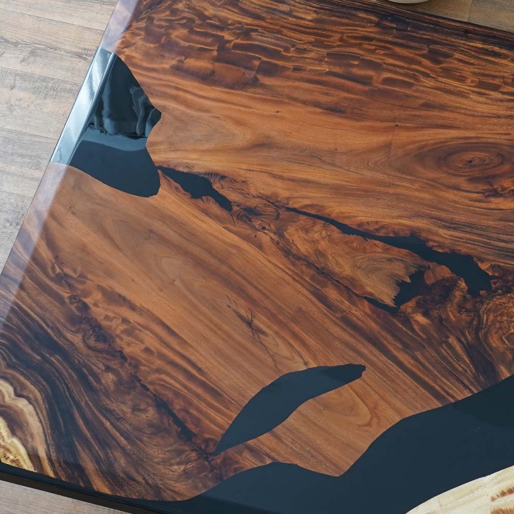 Elite Custom Walnut Wood with Black Epoxy River Dining & Conference Table ECT - 98 - Elitecustomtable