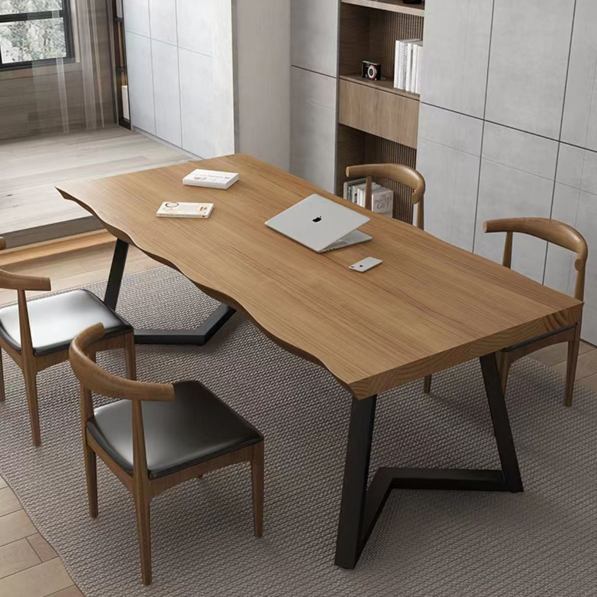 Elite Custom Wood Live Edge Office Table EWT - 07 - Elitecustomtable