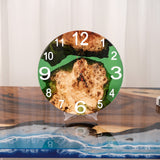 Elite Handmade Green Epoxy & Poplar Wood Wall Clock EWC - 13 - 16'' - Elitecustomtable