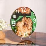 Elite Handmade Green Epoxy & Poplar Wood Wall Clock EWC - 13 - 16'' - Elitecustomtable