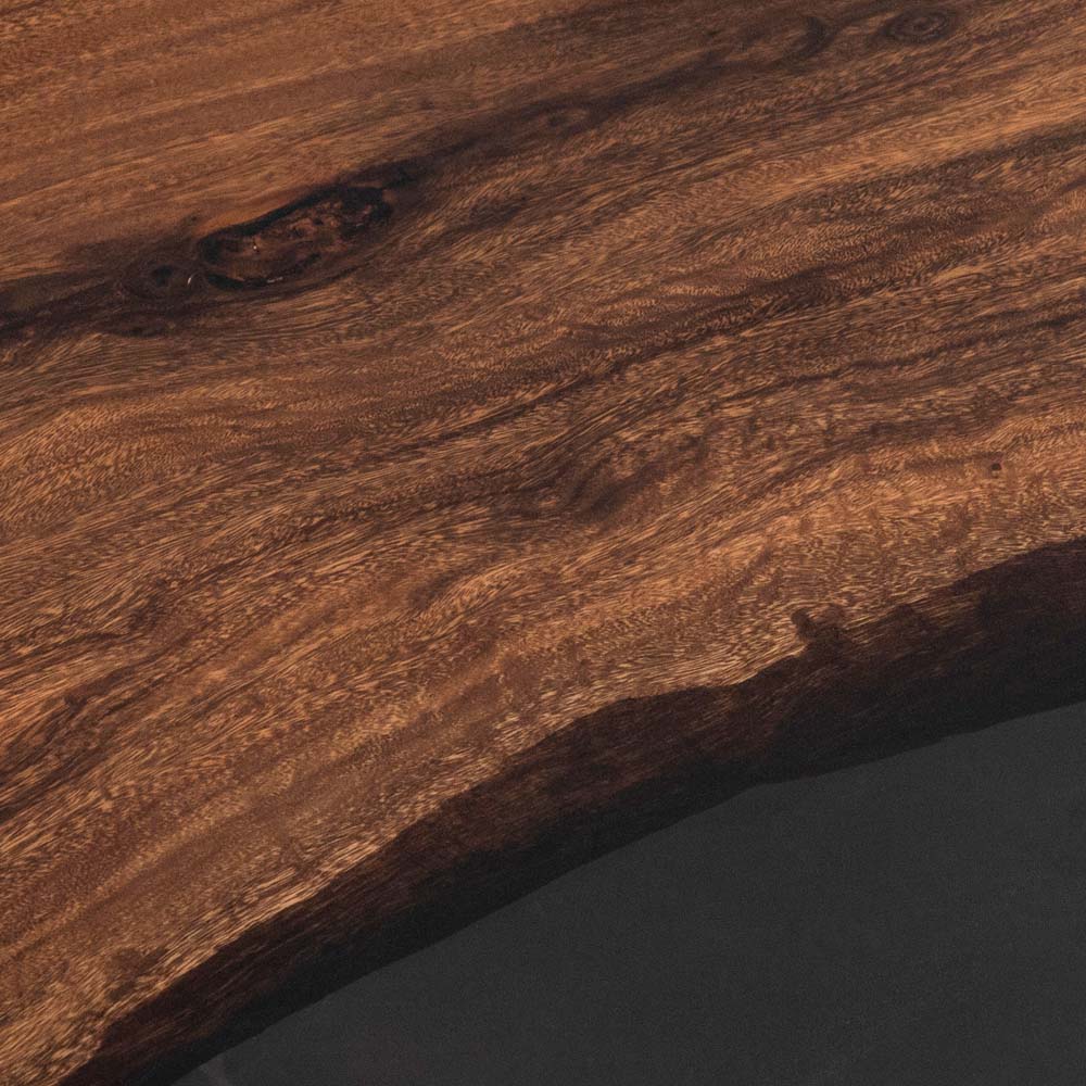 Elite Natural Black Walnut with Clear Black Resin Dining & Conference & Office Table ECT - 194 - Elitecustomtable