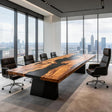 Elite Olive Wood and Black Resin River Conference & Dining Table ECT - 04 - Elitecustomtable