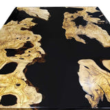 Elite Olive Wood & Black Epoxy Resin Conference & Dining Table ECT - 209 - Elitecustomtable