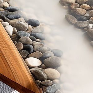 Elite Oval Black Walnut Dining Table with Stream - Stone Resin Inlay ECT - 248 - Elitecustomtable