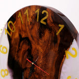 Elite Purple Resin Epoxy & Black Walnut Wood Wall Clock EWC - 15 - 16'' - Elitecustomtable