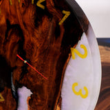 Elite Purple Resin Epoxy & Black Walnut Wood Wall Clock EWC - 15 - 16'' - Elitecustomtable