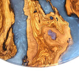 Elite Resin & Natural Olive Wood Fusion Round Table ECT - 131 - Elitecustomtable