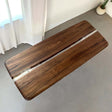 Elite Two - Piece Black Walnut & Transparent Epoxy Resin Dining Table ECT - 159 - Elitecustomtable