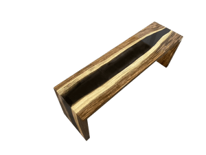 Elite Walnut Black Epoxy Resin Bench ECB - 04 – Handmade Wood Bench - Elitecustomtable