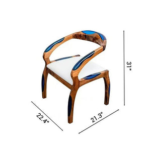 Elite Walnut Epoxy Resin Chair – ECC - 02 - Elitecustomtable