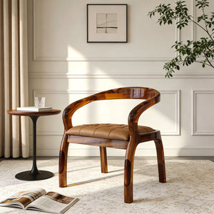 Elite Walnut Epoxy Resin Chair – ECC - 04 - Elitecustomtable