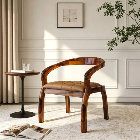 Elite Walnut Epoxy Resin Chair – ECC - 04 - Elitecustomtable