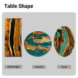 Elite Walnut Live Edge Emerald Green Epoxy River Dining Table – Handcrafted Marbled Resin Tabletop ECT - 288 - Elitecustomtable