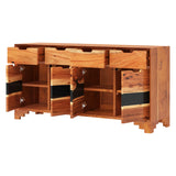 Elite Walnut Sideboard with Black Epoxy River Design ECD - 03 - Elitecustomtable