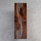 Elite Walnut Wood & Gray - Transparent Epoxy River Dining Table ECT - 46 - Elitecustomtable