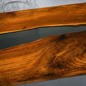 Elite Walnut Wood with Black Epoxy Resin Conference Table ECT-22 - Elitecustomtable