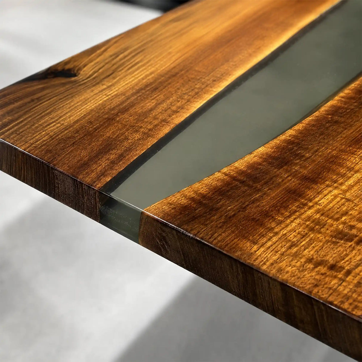 Elite Walnut Wood with Black Epoxy Resin Conference Table ECT-22 - Elitecustomtable