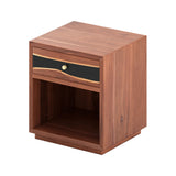 Epoxy Walnut Nightstand – Handmade Resin Wood Bedside Table ECN - 02 - Elitecustomtable