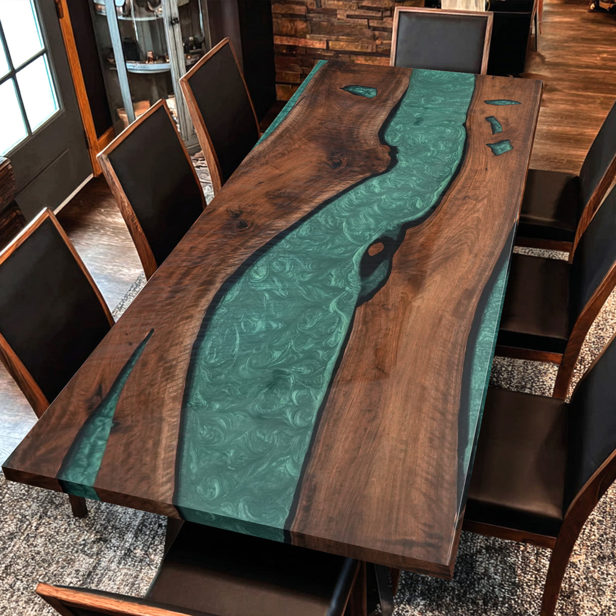epoxy dinning table ECT-218