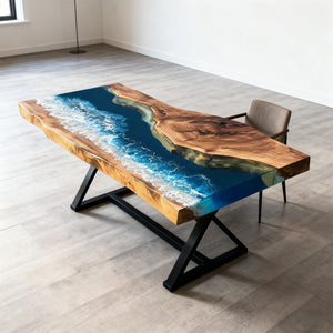 wood epoxy table