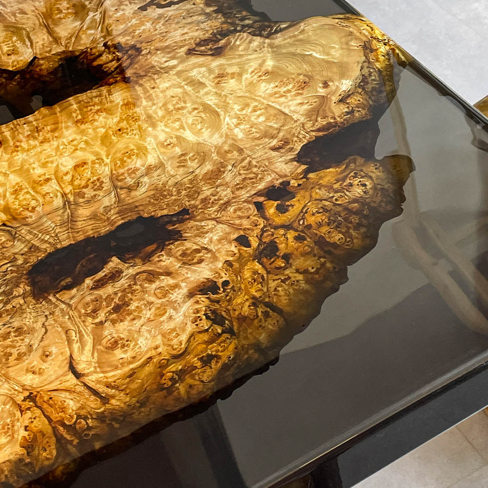 epoxy wood dining table