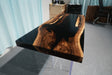 In-Stock Black Walnut Black Epoxy Resin Table 20" × 48" - Elitecustomtable