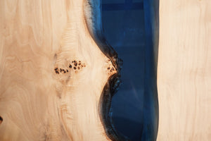 In Stock Poplar Blue Epoxy Resin Dining Table – 72" × 36" - Elitecustomtable
