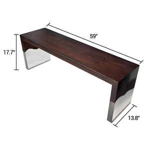 Elite Custom Black Walnut Epoxy Resin Bench ECB-01