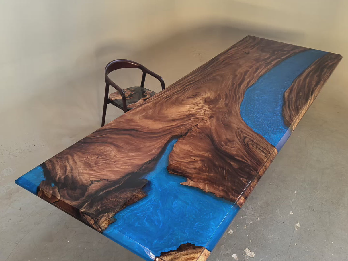 Elite Custom Walnut Conference with Black Epoxy Resin ECT-93