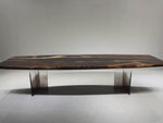 Elite Custom Retangular Black Walnut Wood Black Epoxy Dining & Conference Table ECT-01