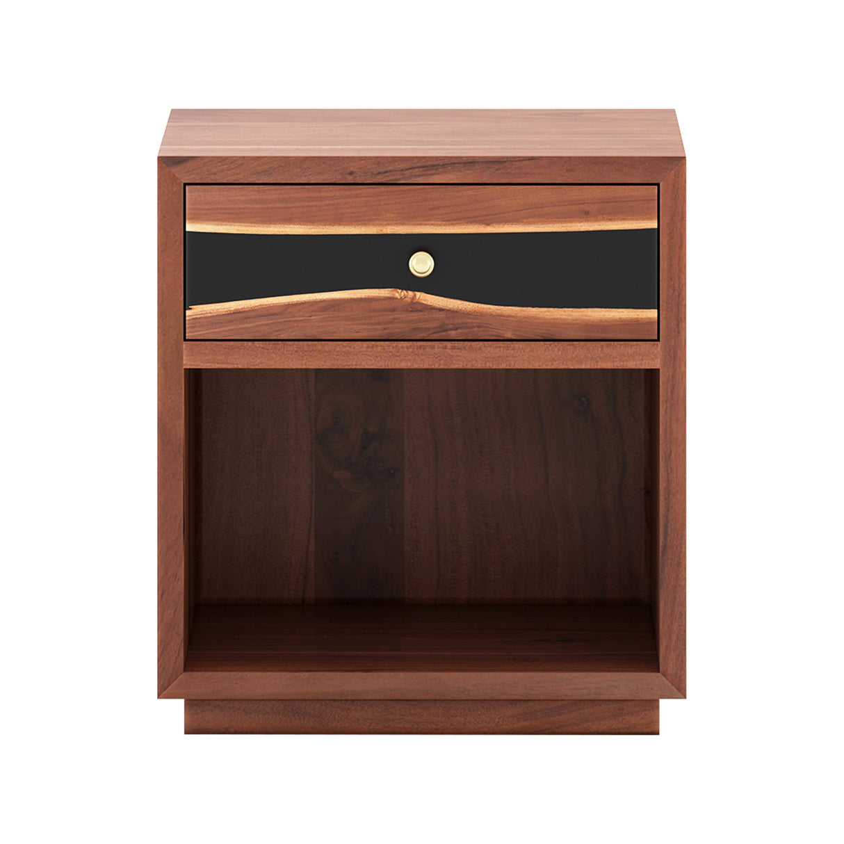 Walnut Epoxy Nightstand Side View