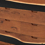 Walnut Epoxy Resin Dresser with 6 Drawers – Handmade Modern Bedroom Furniture ECD - 02 - Elitecustomtable