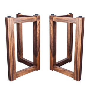 Walnut Wood Table Legs/Table Base L - shape One - pair ETL - 20 - Elitecustomtable