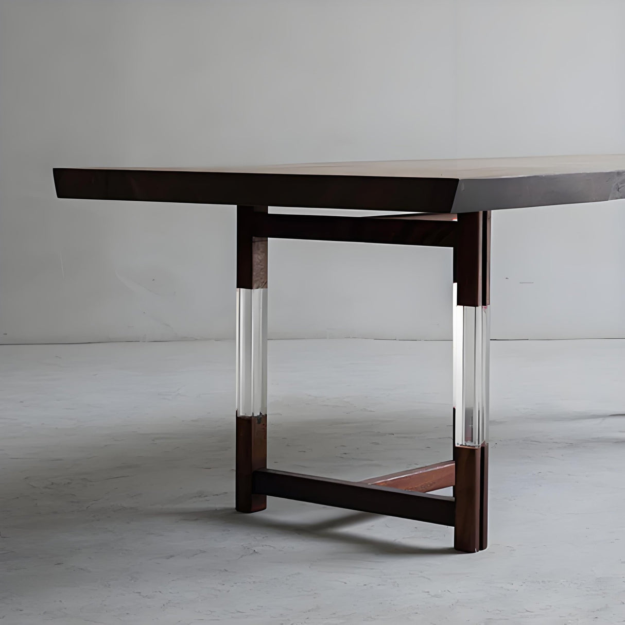 Wood and Acrylic T - Shaped Table Legs One - Pair ETL - 26 - Elitecustomtable