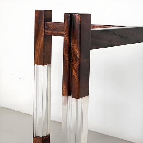 Wood and Acrylic T - Shaped Table Legs One - Pair ETL - 26 - Elitecustomtable