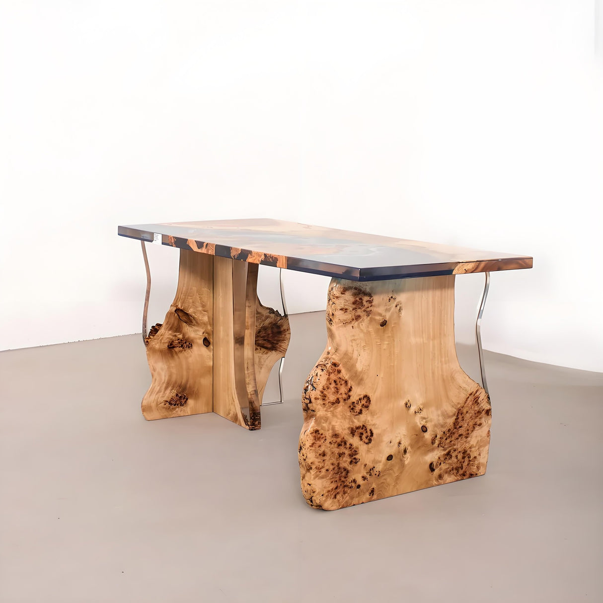 Wood Epoxy Coffee Table Legs/Table Base One - Pair ETL - 24 - Elitecustomtable