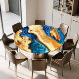 wood resin table ECT-17