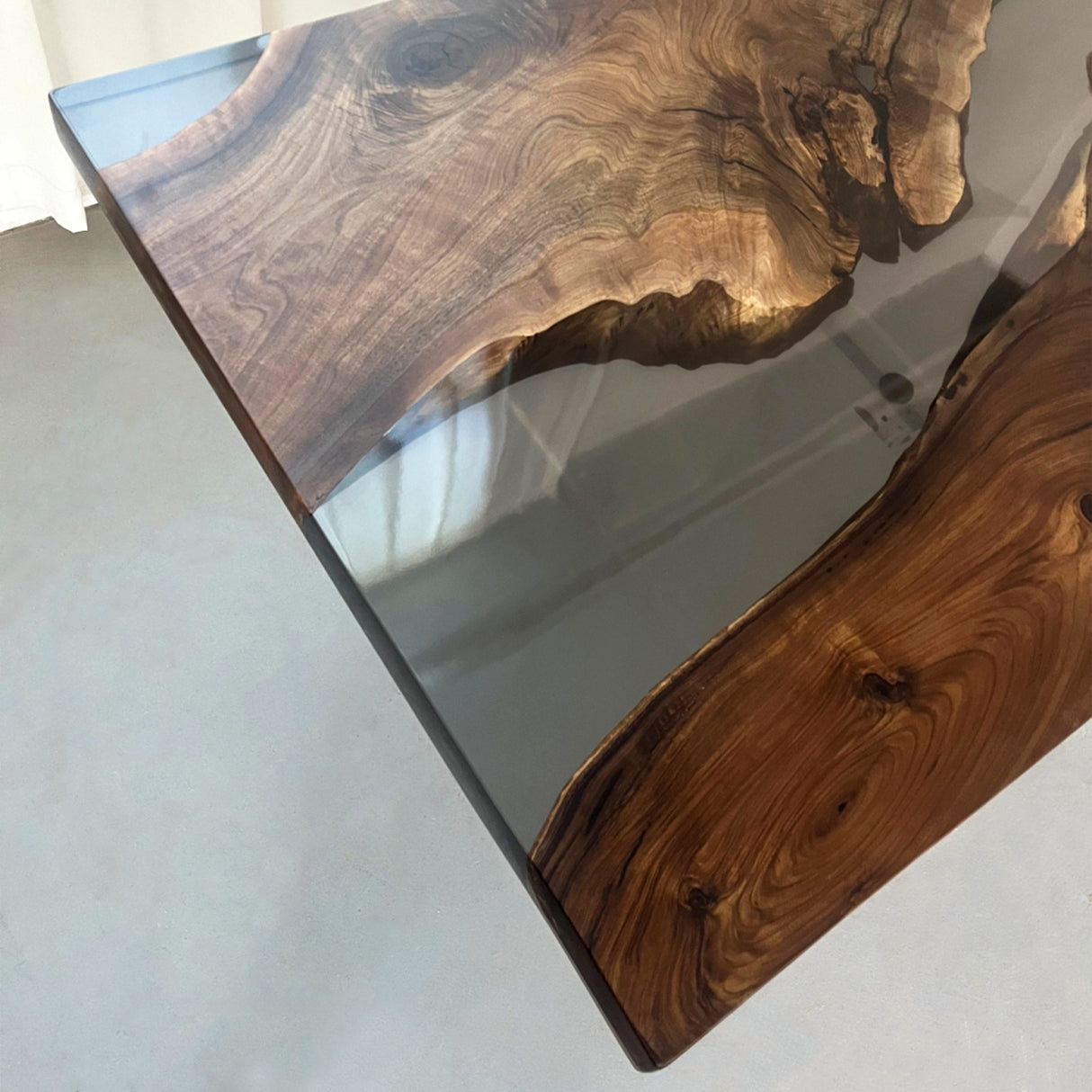 wood tables with resin ECT-222